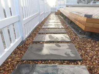 13MM AND 19MM BROWN AND GREY DECORATIVE PEBBLE STONES#BLOCK AND STONE#SUPPLY AND INSTALLATION.