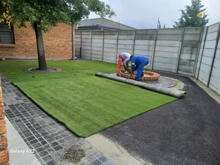 GO GREEN ALL YEAR ROUND#ARTIFICIAL GRASS LANDSCAPING SOLUTION#BLOCK AND TURF#SUPPLY AND INSTALL.