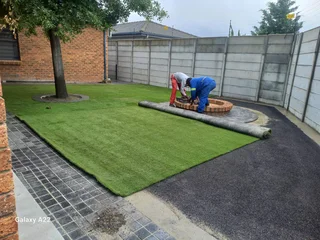 GO GREEN ALL YEAR ROUND#ARTIFICIAL GRASS LANDSCAPING SOLUTION#BLOCK AND TURF#SUPPLY AND INSTALL.