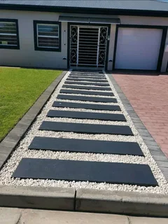 13MM AND 19MM BROWN AND GREY DECORATIVE PEBBLE STONES#SUPPLY AND INSTALLATION.