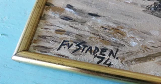 Oil painting wall art decor 1974 van Staden