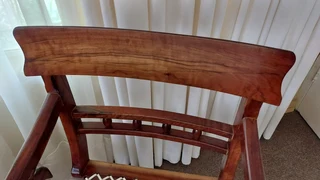 Olienhout riempies chair 2x seat table solid wood wooden hardwood furniture vintage antique