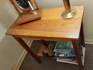 Vintage antique yellowwood table yellow wood with drawer