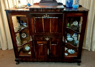 Tamboti tambotie display cabinet case chest drawer vintage antique