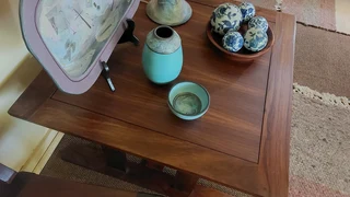 Kiaat table wood wooden hardwood vintage antique