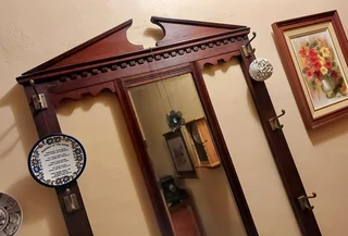 Antique vintage hall wall mirror solid wood decoration