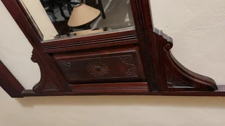 Antique vintage hall wall mirror solid wood decoration