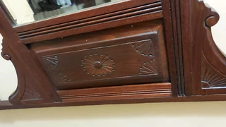 Antique vintage hall wall mirror solid wood decoration