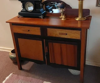 Buffet cabinet server sideboard cupboard vintage antique solid wood furniture