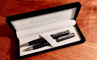 Set boxed ball point pen and pencil