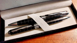 Set boxed ball point pen and pencil