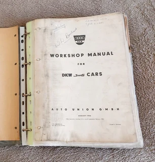 DKW Auto Union workshop manual original vintage 3 equals 6