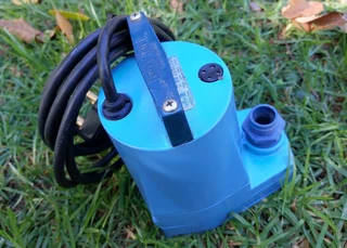 Submersible pump, Little Giant, USA made, flooding, pumping, underwater, draining