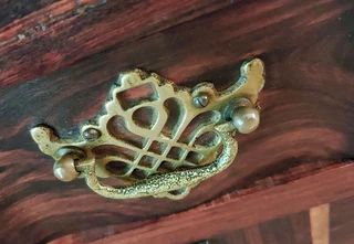 Solid tamboti display cabinet 1940s tambotie hardwood