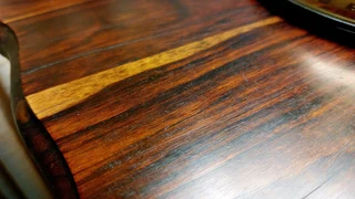 Solid tamboti display cabinet 1940s tambotie hardwood