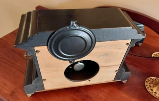 Antique vintage mechanical mantle mantel clock Welsch Black Forest