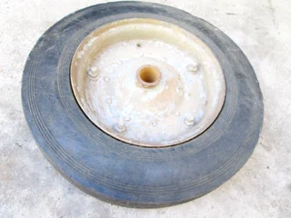 Wheelbarrow wheel about 17 cm diameter