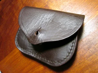 Genuine leather pouch bag sleeve, also used for ammo ammunition rounds hunting