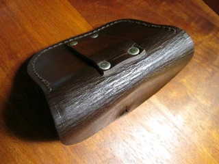 Genuine leather pouch bag sleeve, also used for ammo ammunition rounds hunting