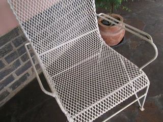 Steel metal wire garden set 6 chairs 1 table
