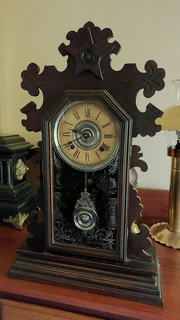Vintage antique mantel mantle clock klok horlosie Ansonia