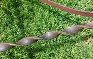 Rustic rustica rusted metal gate decor