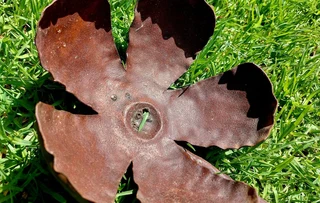 Rustic decor rustica metal art rusted flowers