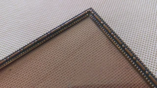 Vintage antique metal picture photo frame fotoraam with glass