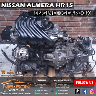 Nissan Almera Hr15 Complete Engine &amp; Gearbox