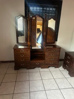 Headboard and dressing table