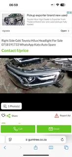 Legend 55 GD-6 Bumper Toyota Hilux &amp; Head Light For Sale 0718191733 WhatsApp Kato Auto Spare