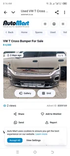 T Cross VW Front Bumper For Sale 0718191733 WhatsApp Kato Auto Spare