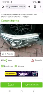 LED Toyota Legend 50 2018 Year Model Head Light For Sale 0718191733 WhatsApp Kato Auto Spare