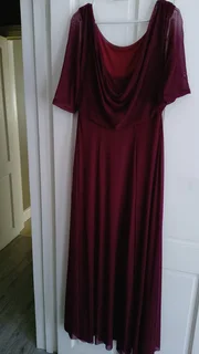 Formal Maroon Ankle-Length Dress