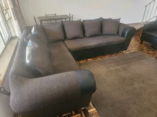 L shape Couch for sale with large carpet