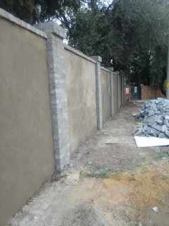 Brick laying and plaster