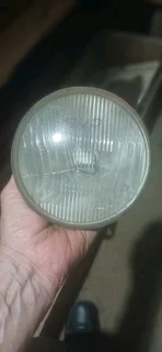 Semi sealed head lamp, old car