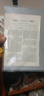 UNI car 1956 / 57, book