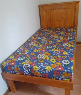 Further price reduced: Single Wooden base and mattress R1800