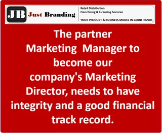 Marketing Manager partner to become our Marketing Director