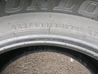 4x 265/60/18 Dunlops Grand track Tyres very good second hands