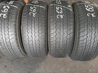 4x 265/60/18 Dunlops Grand track Tyres very good second hands