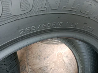 4x 265/60/18 Dunlops Grand track Tyres very good second hands Tyres