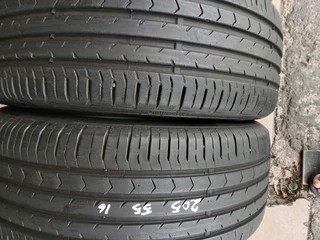 4x 205/55/16 normal continentals Tyres 85% thread