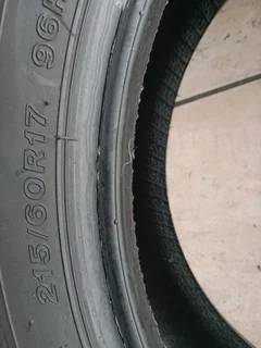 2x 215/60/17 Bridgestone Alenza 90% tread