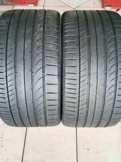 2x 285/30/19 continentals Tyres 90% tread