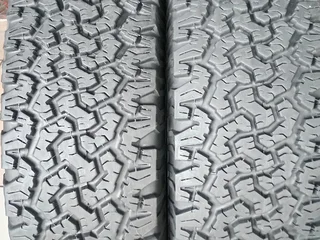 2x 265/75/16 BF Goodrich All-terrain 90% tread