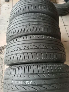 4x 205/55/16 run flat Bridgestone turanza Tyres 90% tread
