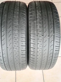 2x 225/55/16 run flat Pirellis cinturato p7 85% tread