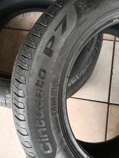 2x 225/55/16 run flat Pirellis cinturato p7 85% tread